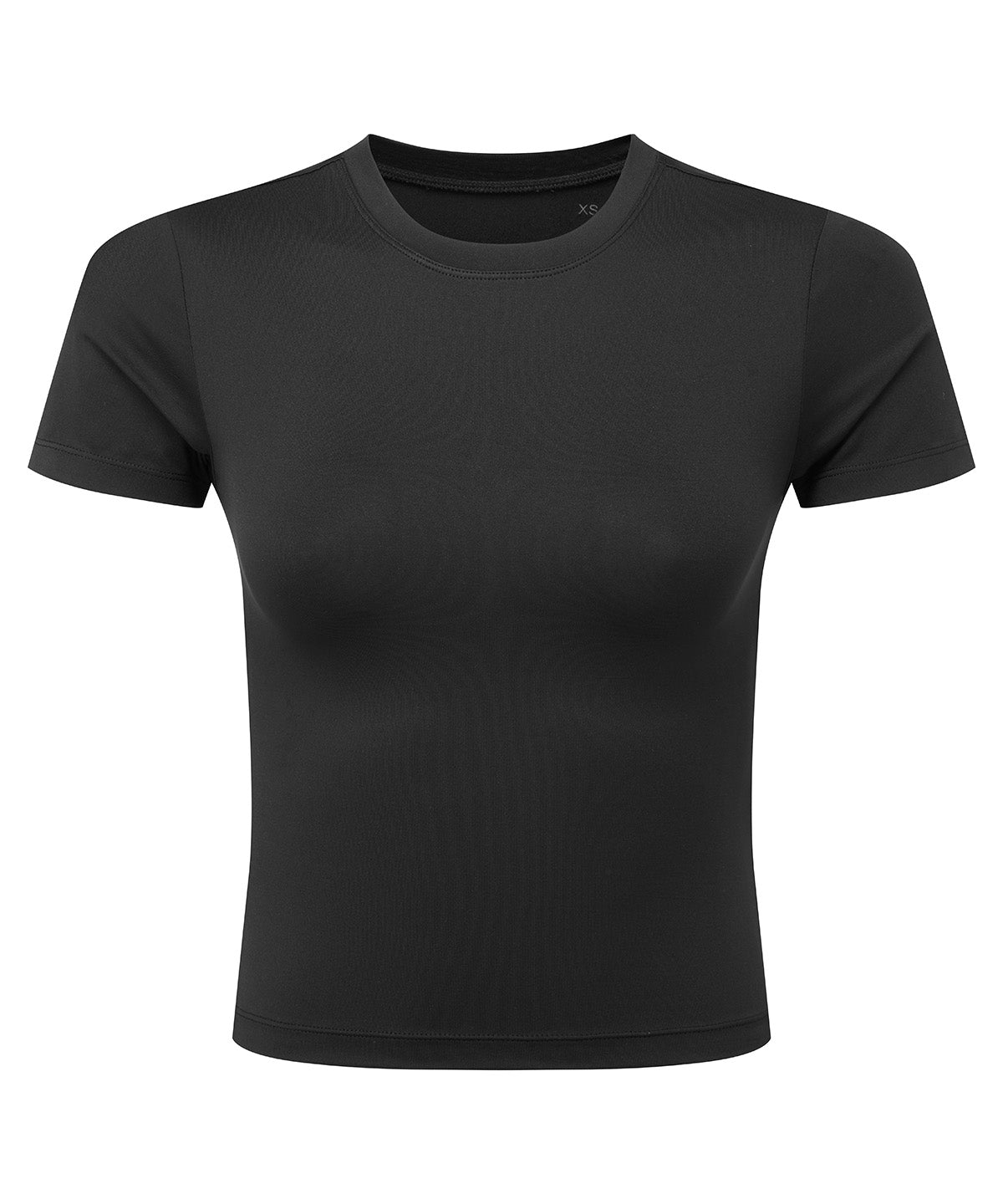 TriDri Women's luxe fitted tee in Black, front view