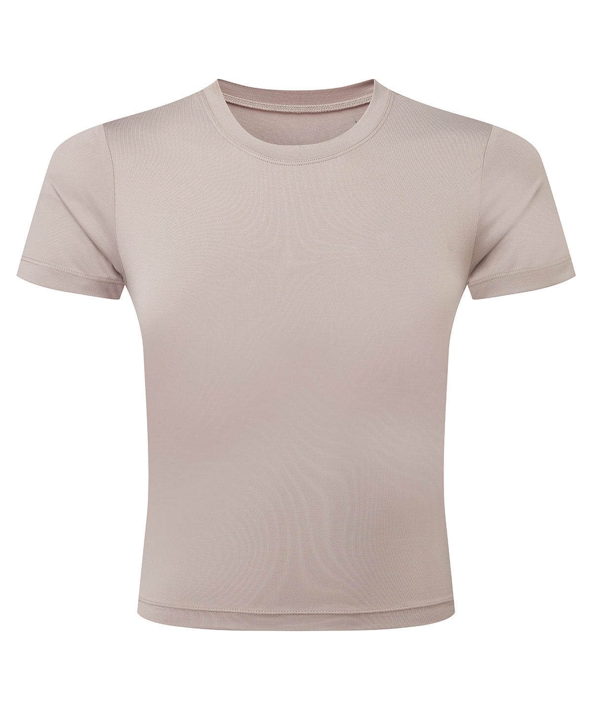 TriDri Women's luxe fitted tee in Stone, front view