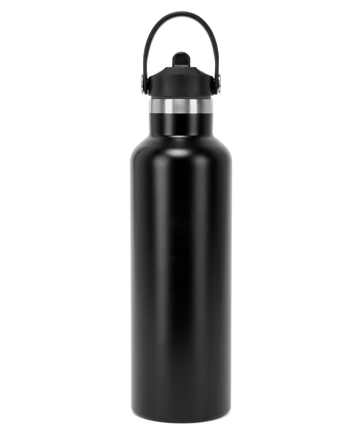 TriDri Vacuum sports water bottle with flip up straw, lifestyle photo