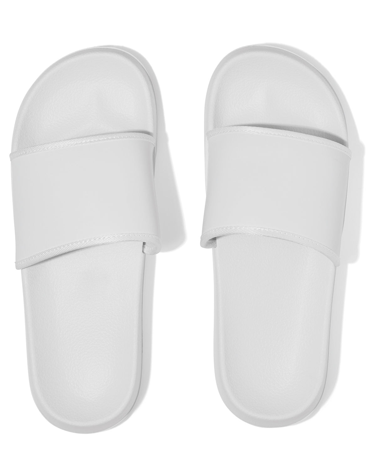 TriDri Print-ready slider in White/White, front view