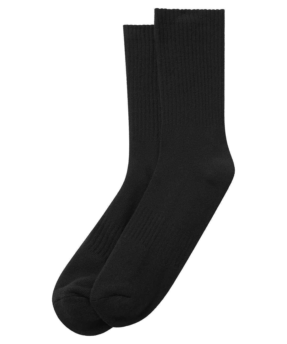 TriDri Crew socks in Black, front view