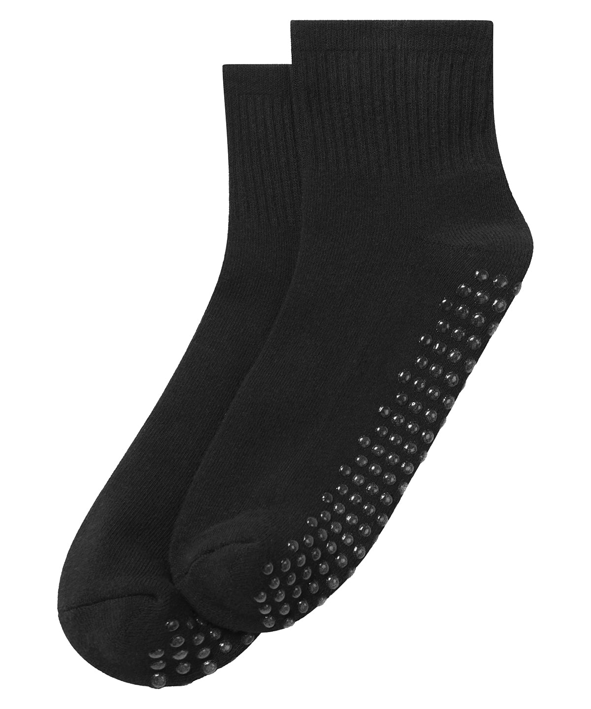 TriDri Grip socks in Black, front view