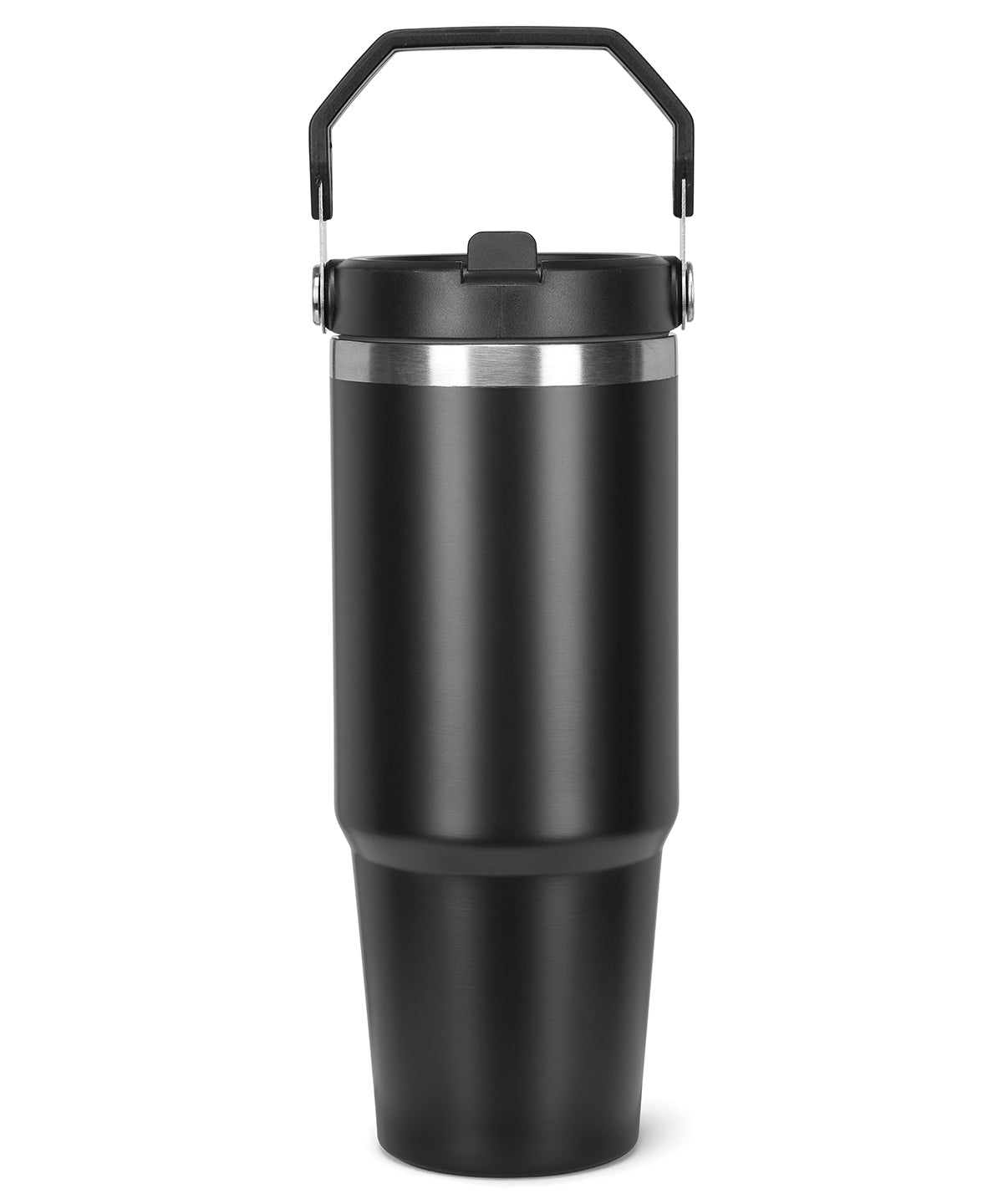 TriDri Water bottle with carry handle in Black, front view