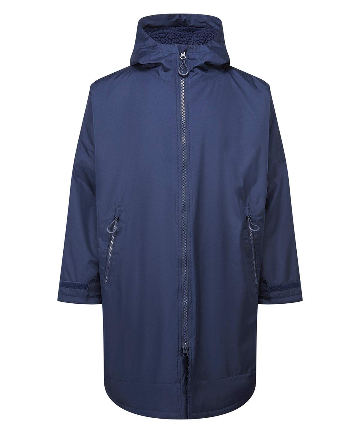 TriDri Recycled all-seasons waterproof changing robe in Navy/Navy, front view