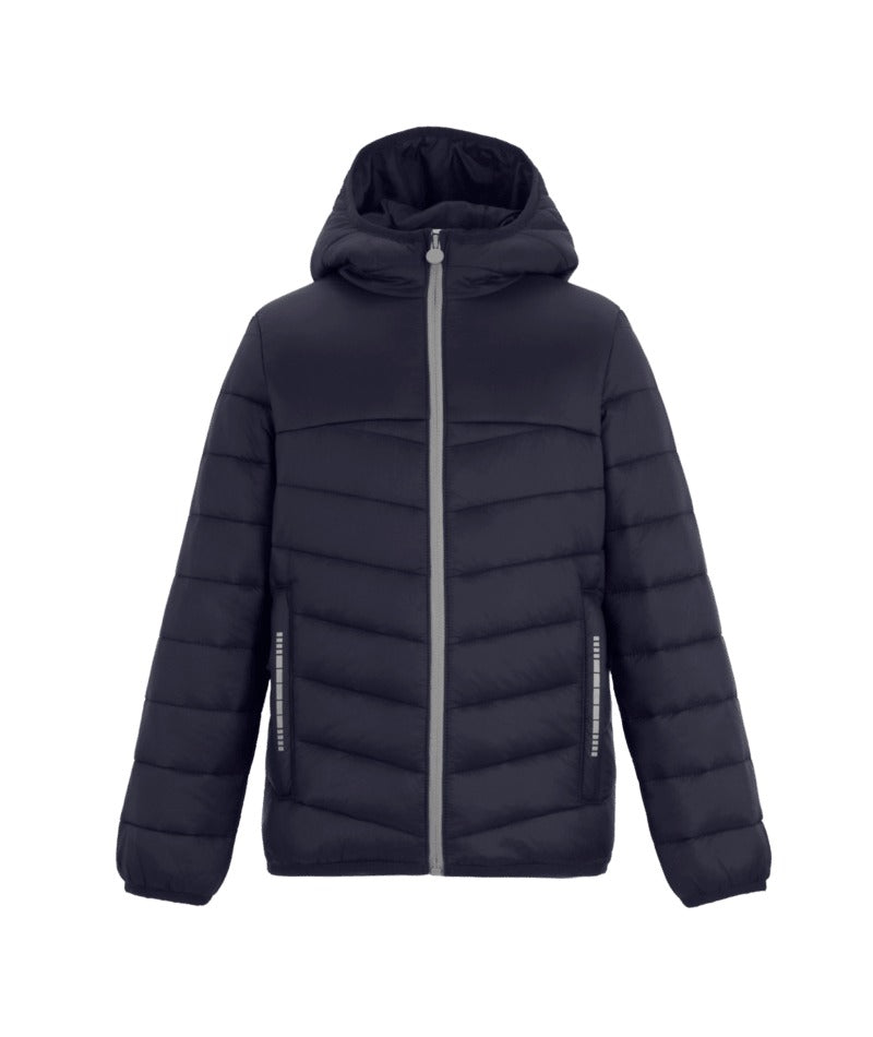 Regatta Professional - Junior Loftlite Hooded Baffle Jacket - Navy/Mineral Grey