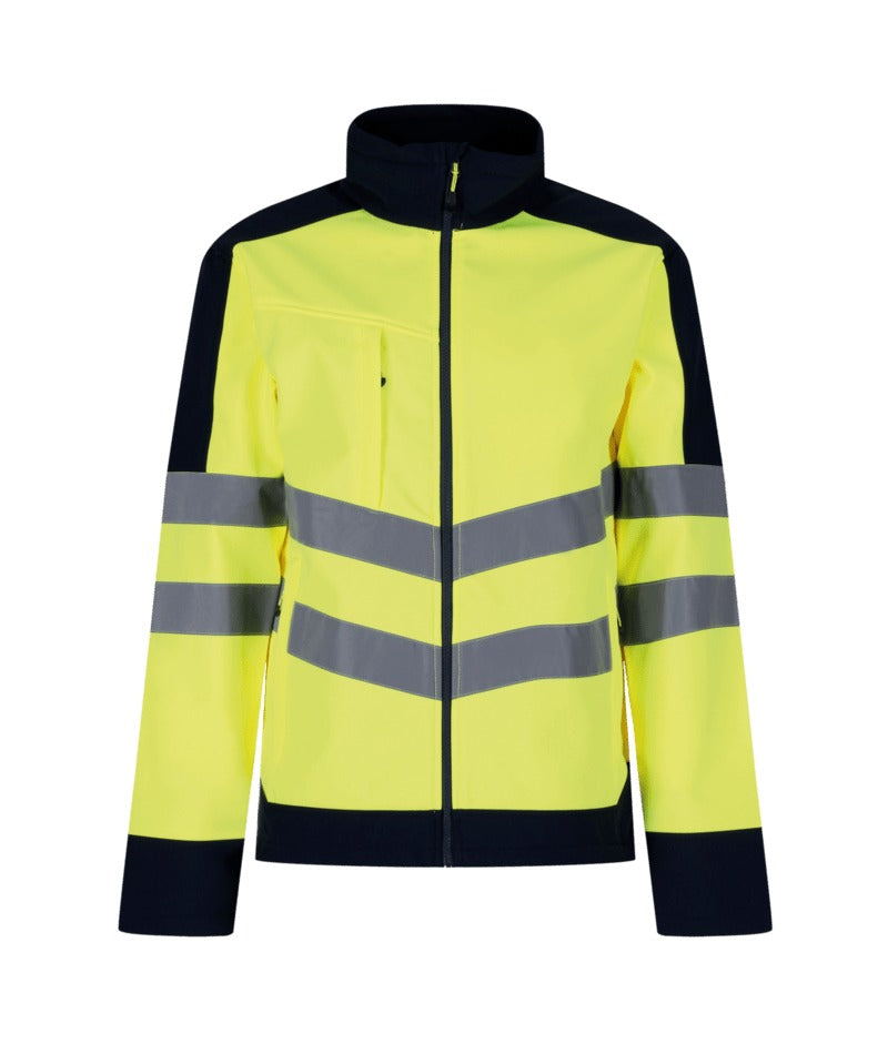 Regatta Professional - Hi-Vis Pro Two-Tone 3-Layer Softshell - Yellow/Navy