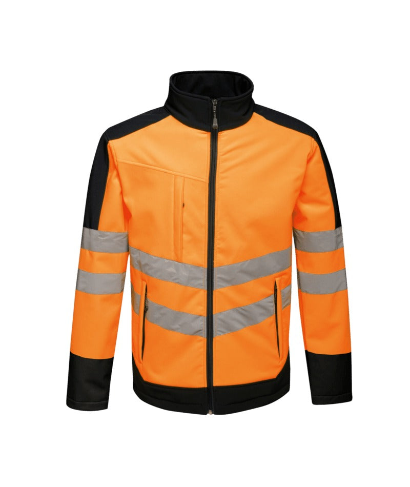 Regatta Professional - Hi-Vis Pro Two-Tone 3-Layer Softshell - Orange/Navy