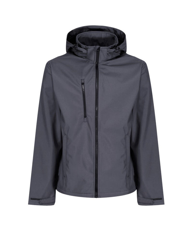 Regatta Professional - Venturer 3-Layer Hooded Printable Softshell Jacket - Seal Grey(Black)