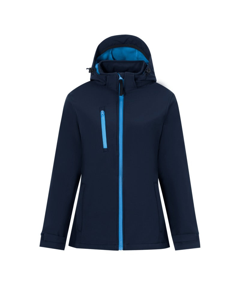 Regatta Professional - Women’s Venturer 3-Layer Hooded Printable Softshell Jacket - Navy(FrcBlu)