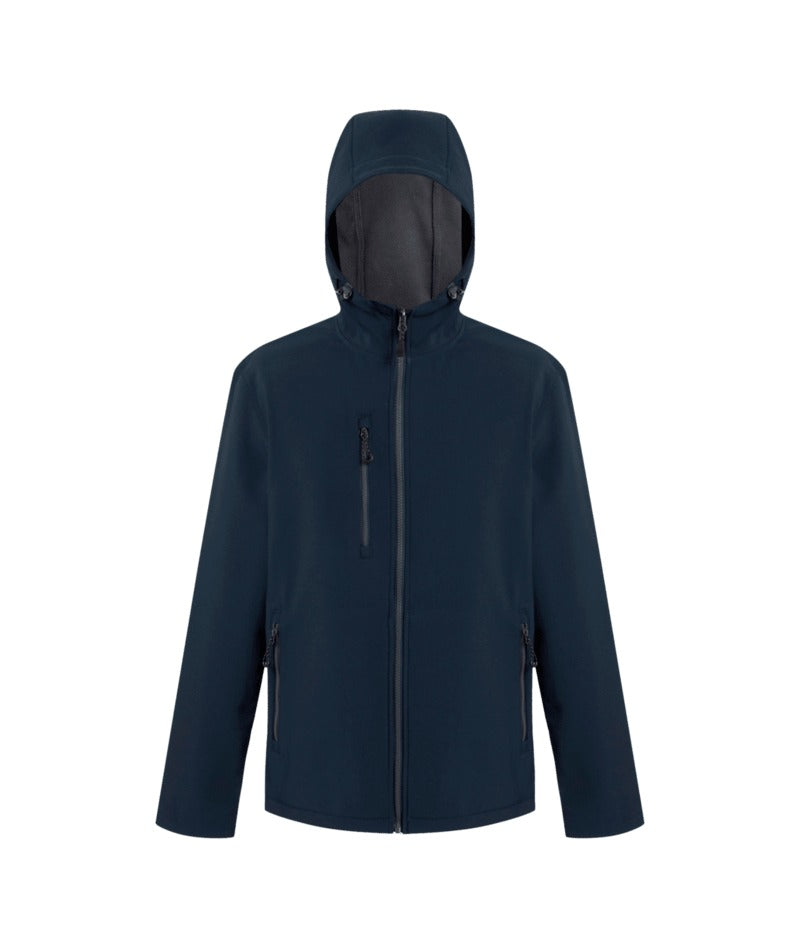 Regatta Professional - Navigate 2-Layer Hooded Softshell Jacket - Navy/SlGrey