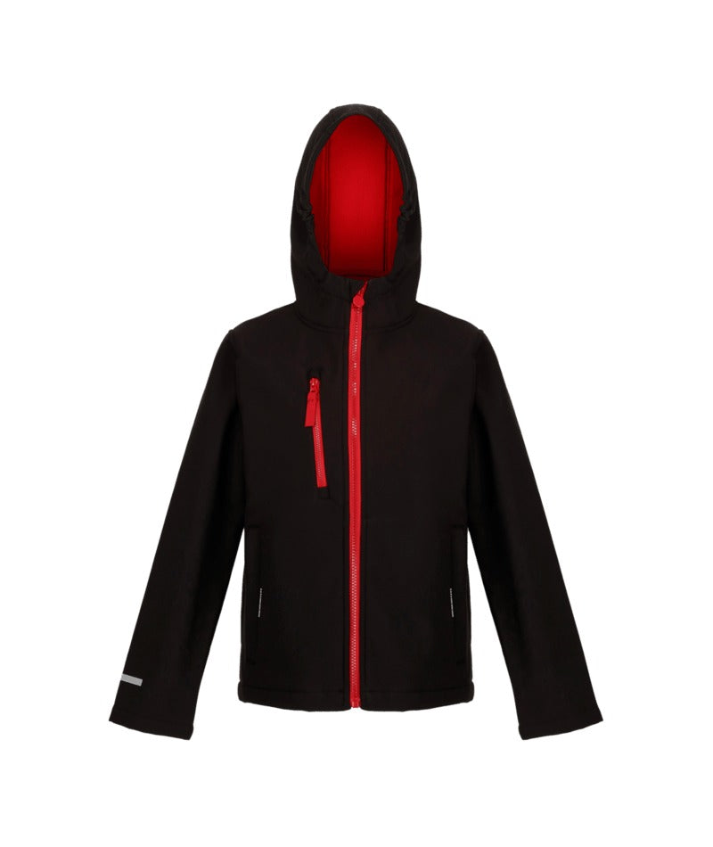 Regatta Professional - Kids' Ablaze 3-Layer Softshell Jacket - Blk/ClssicRd