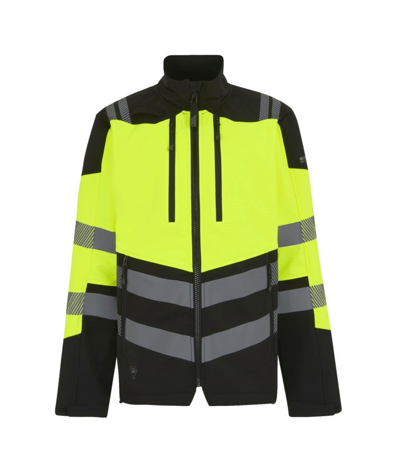 Regatta Professional - Hi-Vis X-Pro 3-Layer Softshell Jacket Class 2 - Black/Yellow