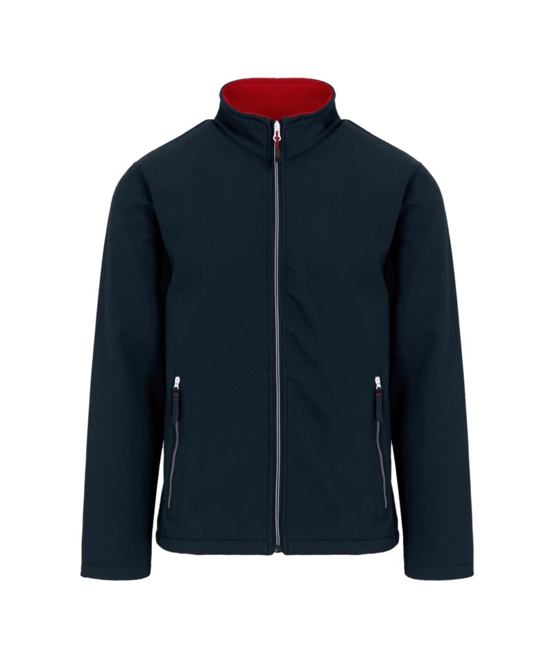 Regatta Professional - Men's Ascender 2 Layer Softshell Jacket - Navy/ClasRed