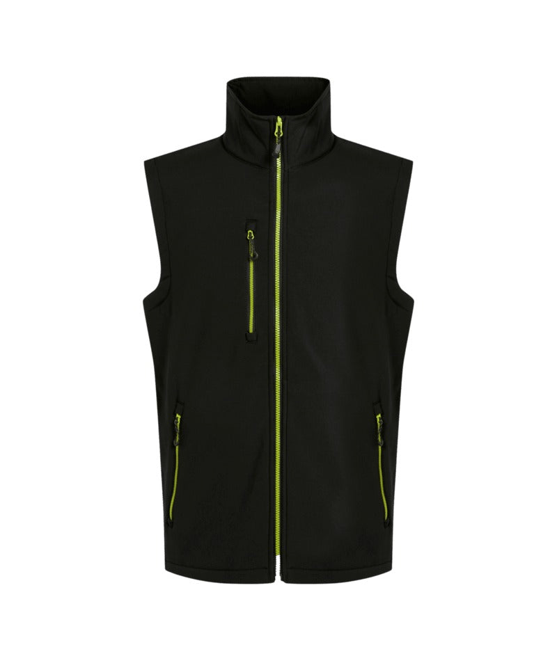 Regatta Professional - Navigate 2-Layer Softshell Bodywarmer - Blk/LimeGrn