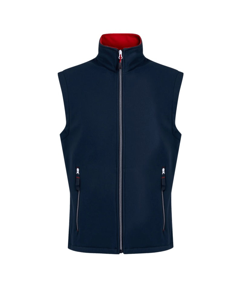 Regatta Professional - Men's Ascender 2 Layer Softshell Bodywarmer - Navy/ClasRed