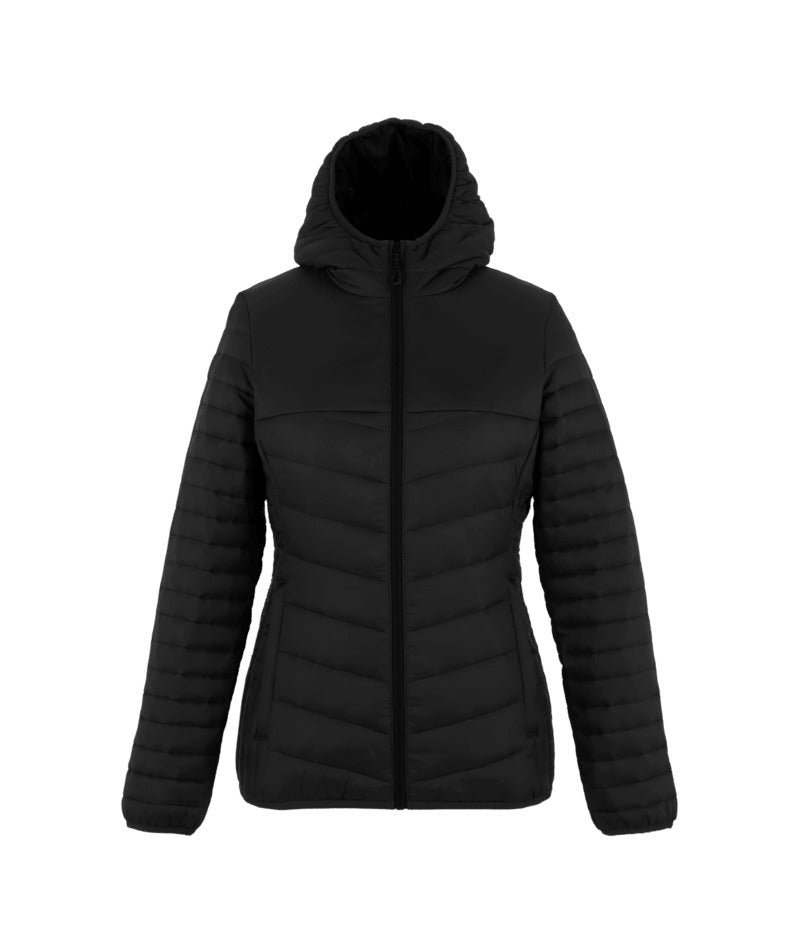 Regatta Professional - Womens Loftlite Hooded Baffle Jacket - Black/Black