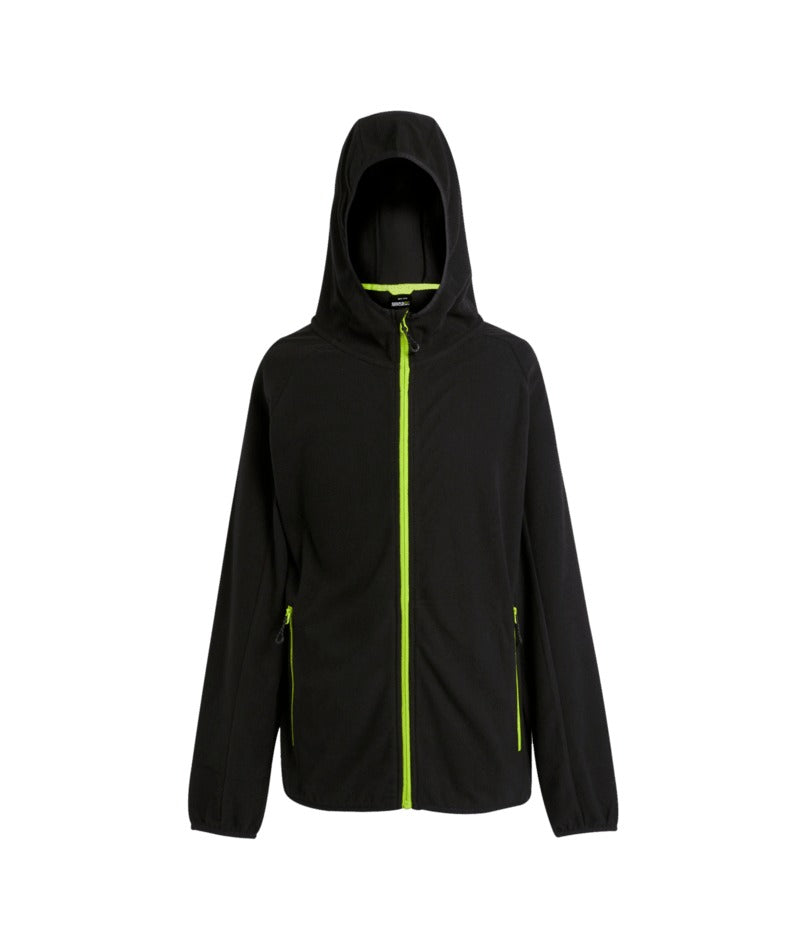 Regatta Professional - Men's Navigate Full-Zip Fleece - Black/LimeGreen