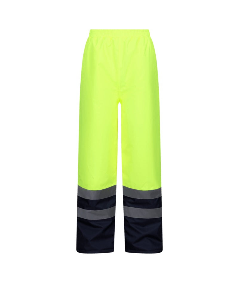 Regatta Professional - Hi-Vis Pro Two Tone Insulated Overtrouser - Yellow/Navy