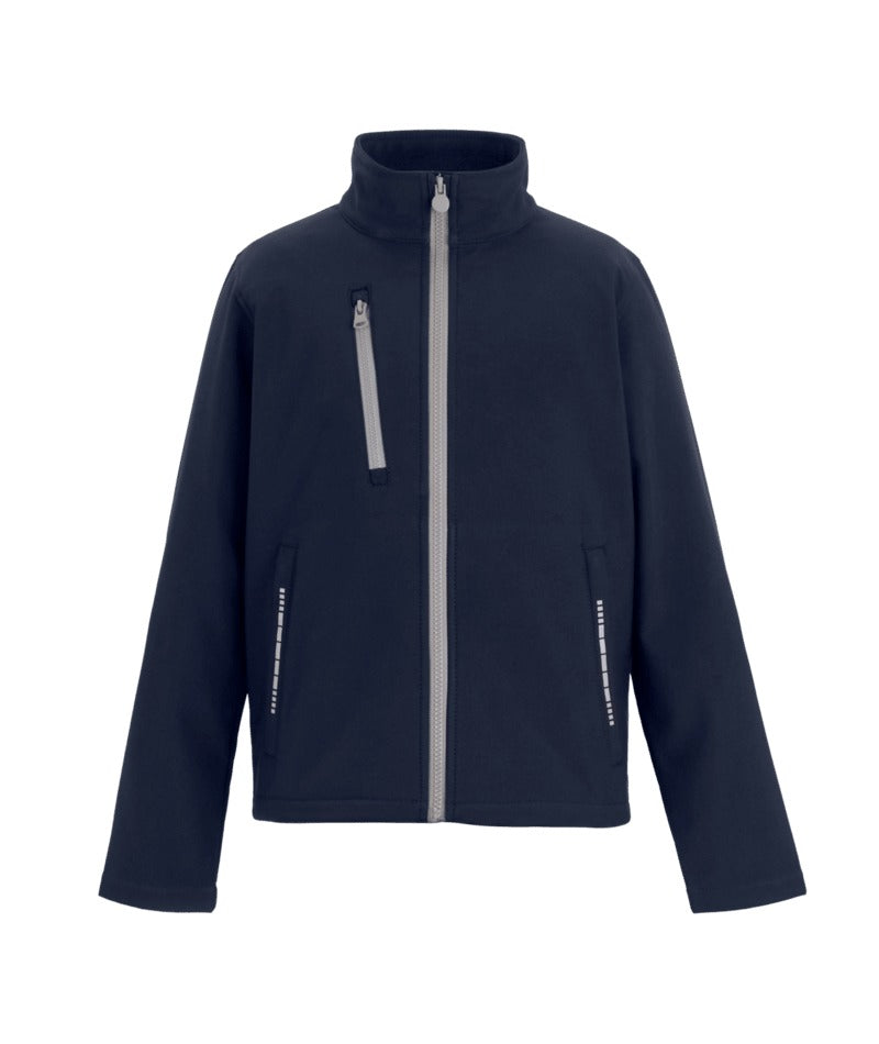 Regatta Professional - Junior Ablaze 3L Softshell Jacket - Navy/Mineral Grey