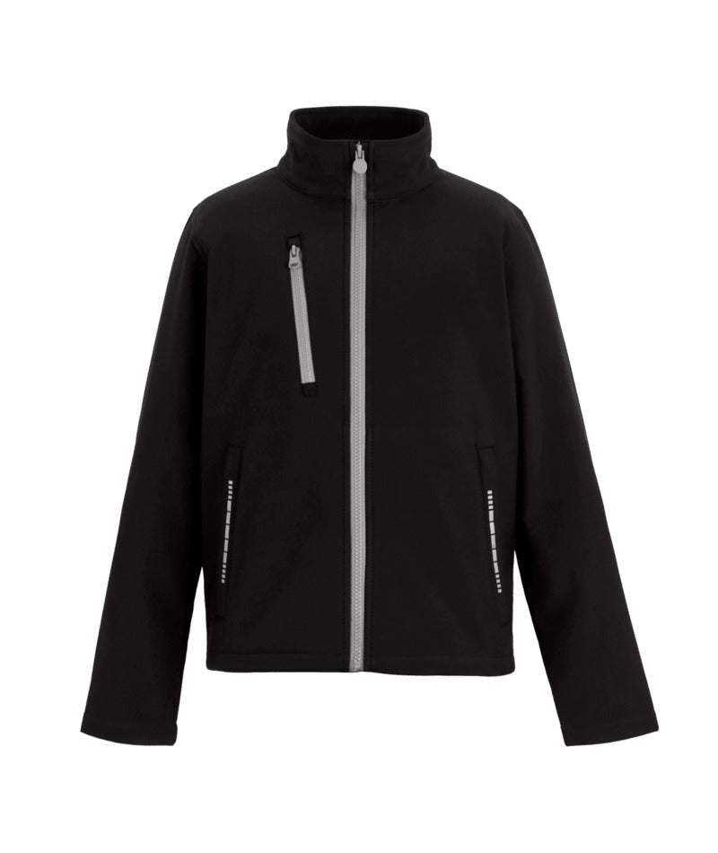 Regatta Professional - Junior Ablaze 3L Softshell Jacket - Black/Mineral Grey