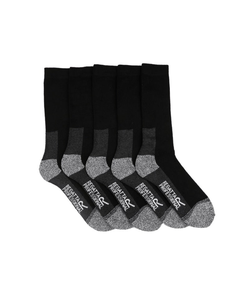 Regatta Professional - Pro Work Sock (5 Pack) - Black