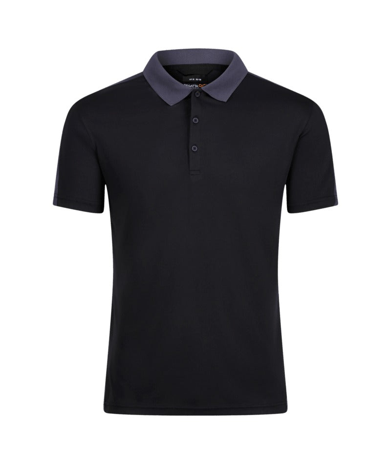 Regatta Professional - Contrast Quick Wicking Polo Shirt - Black/Sealgr