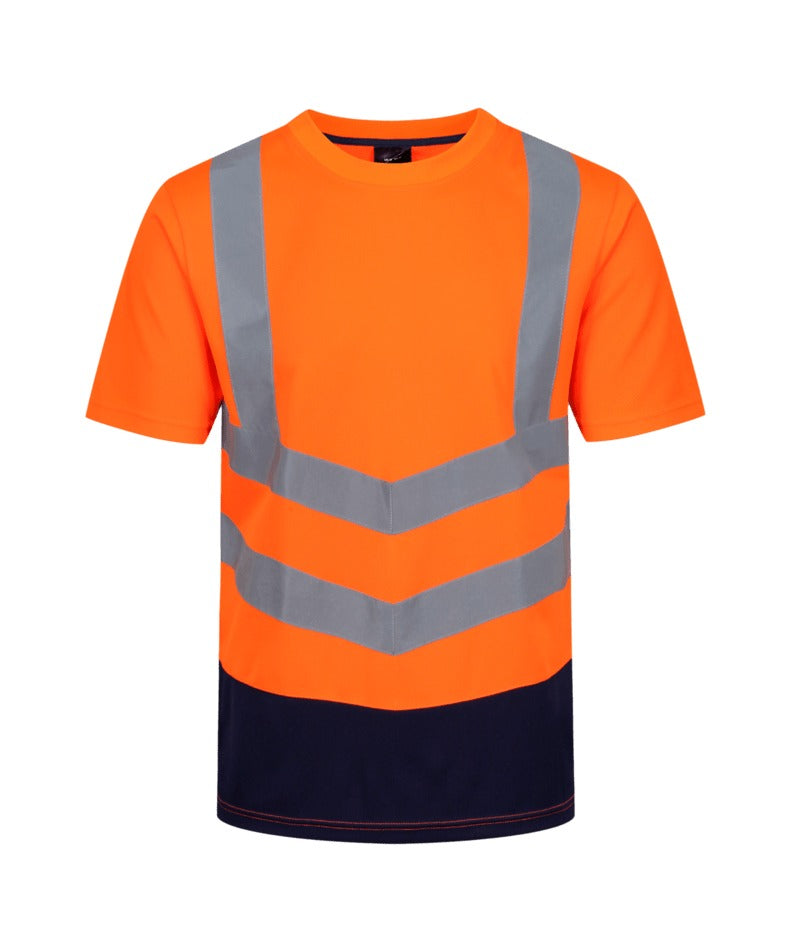 Regatta Professional - Men's Hi-Vis T-Shirts - Orange/Navy