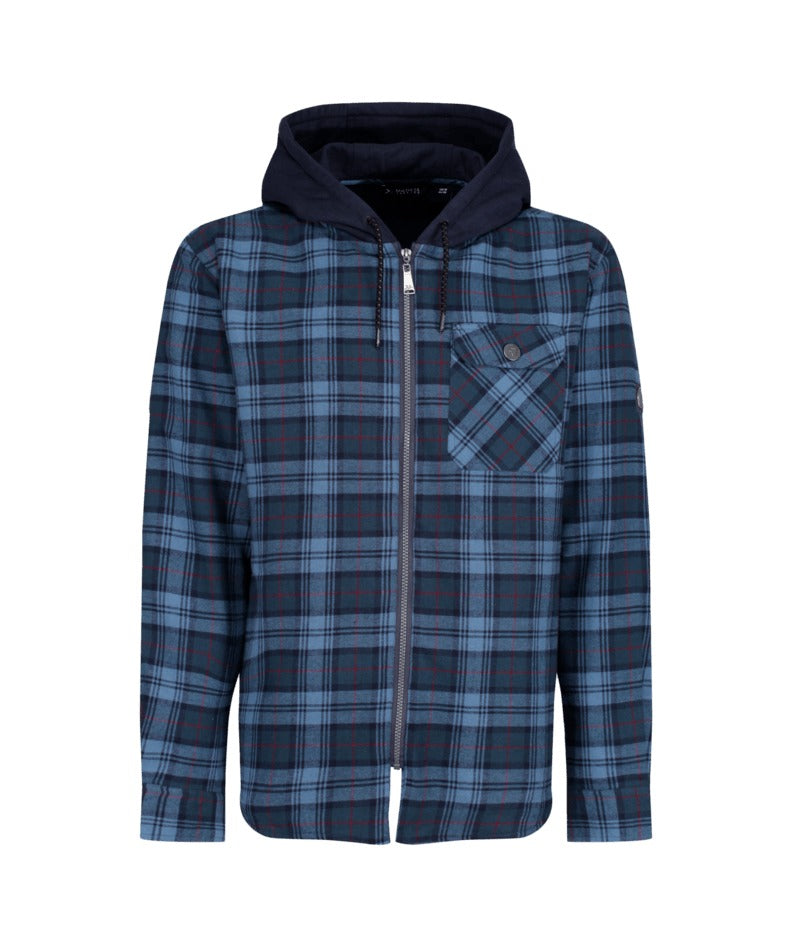 Regatta Professional - Men's Seige Hooded Shirt Jacket - Navy Check