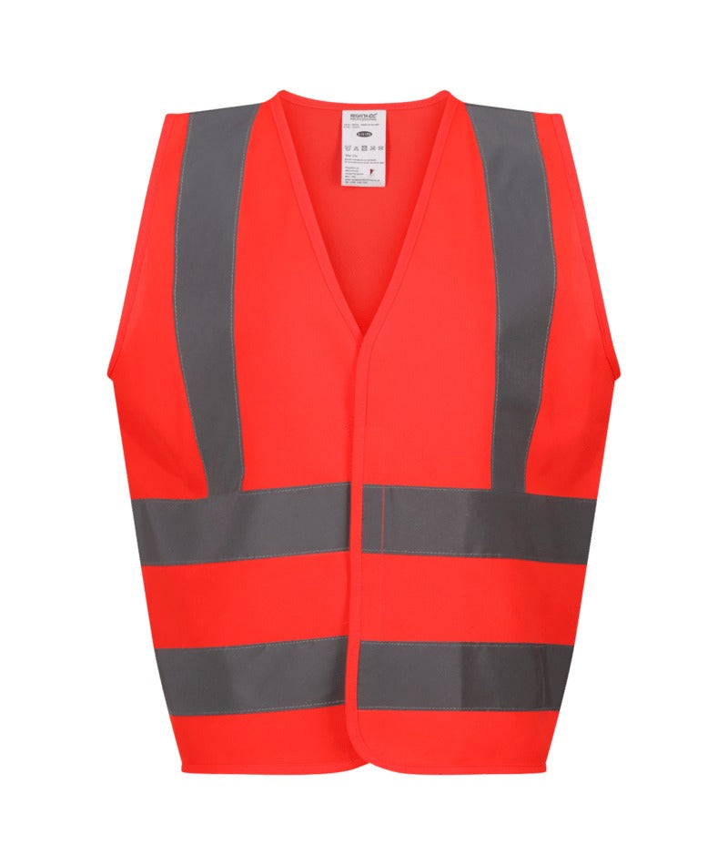 Regatta Professional - Kids' Hi Vis Vest - Fluro Red