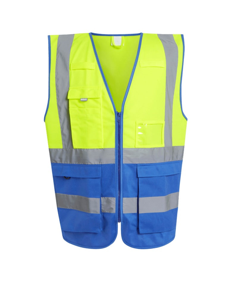 Regatta Professional - Pro Hi-Vis Executive Vest - Yellow/Royal Blue