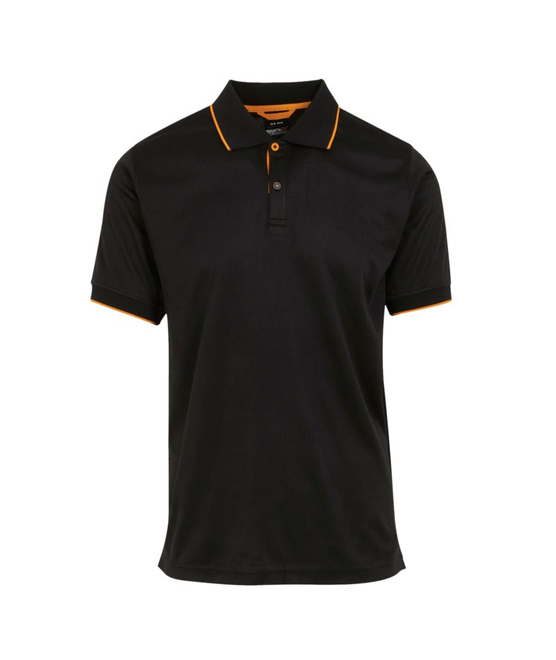 Regatta Professional - Navigate Short-Sleeve Polo Shirt - Black/OrangePop