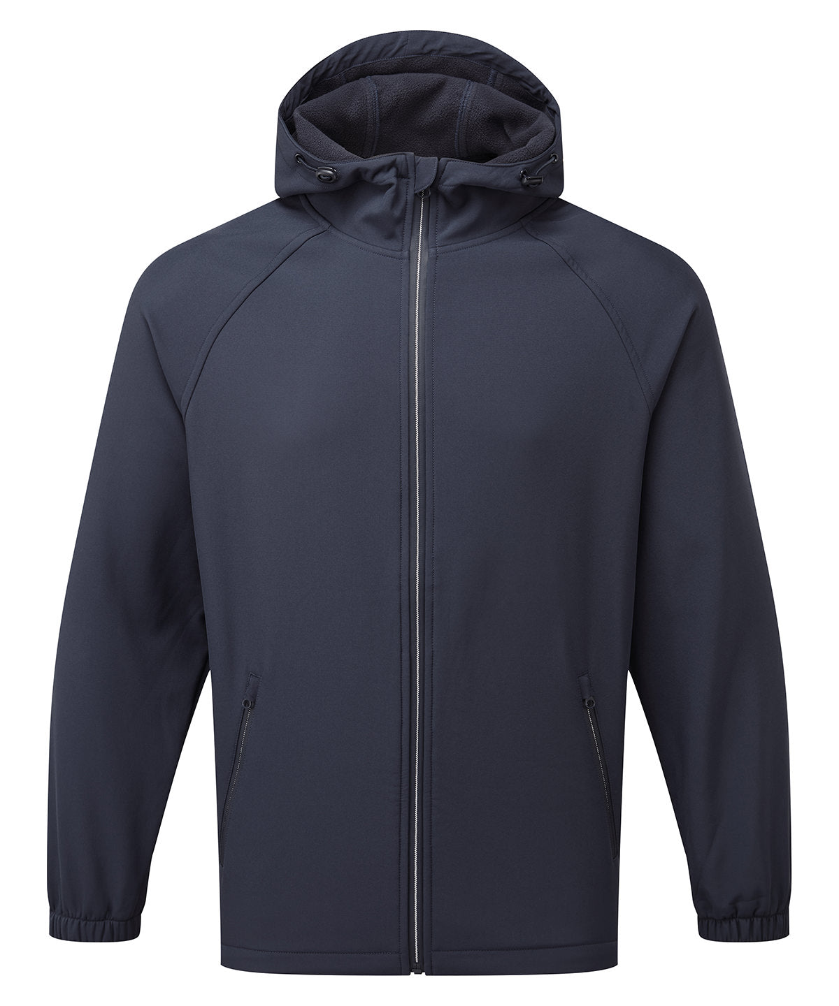 2786 Hooded 2-layer softshell jacket in Navy, front view