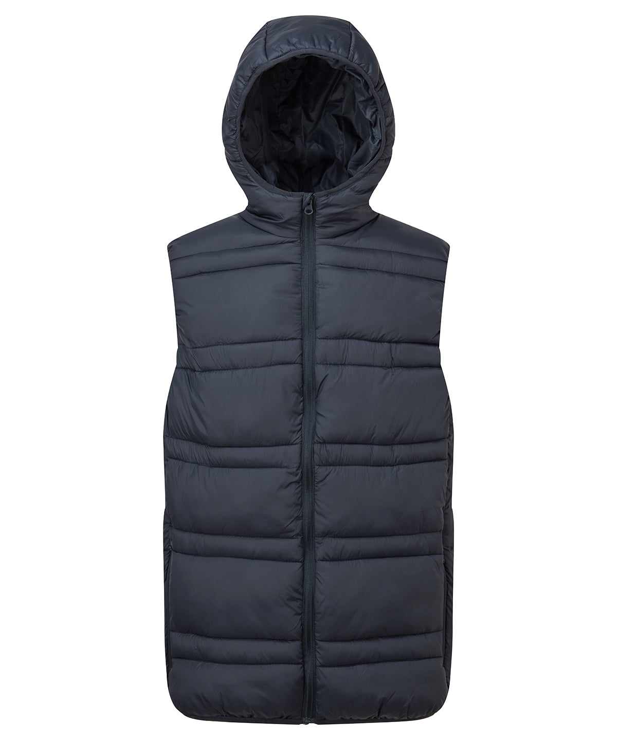 2786 Latitude hooded bodywarmer in Navy, front view