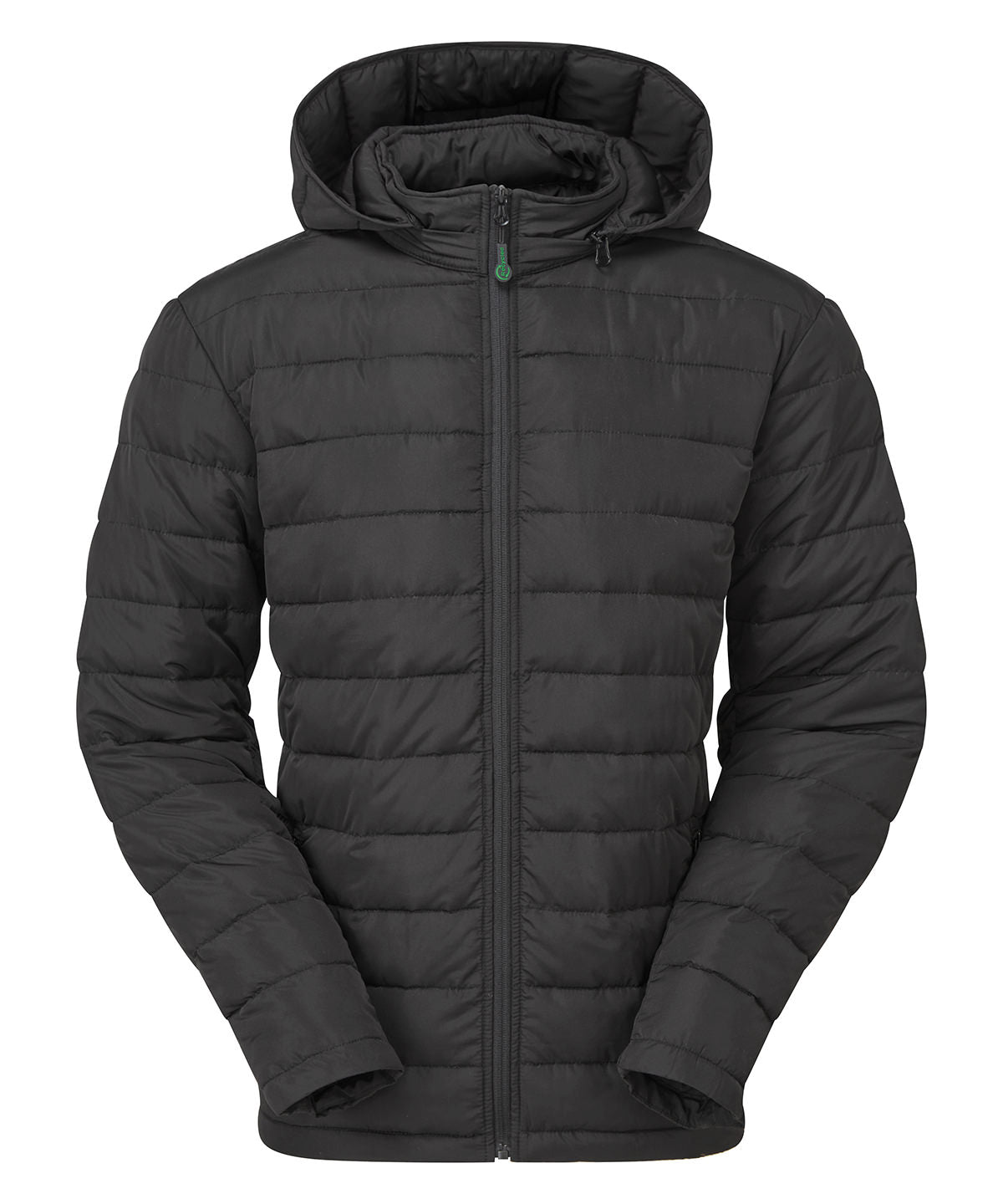 2786 Delmont recycled padded jacket in Black, front view