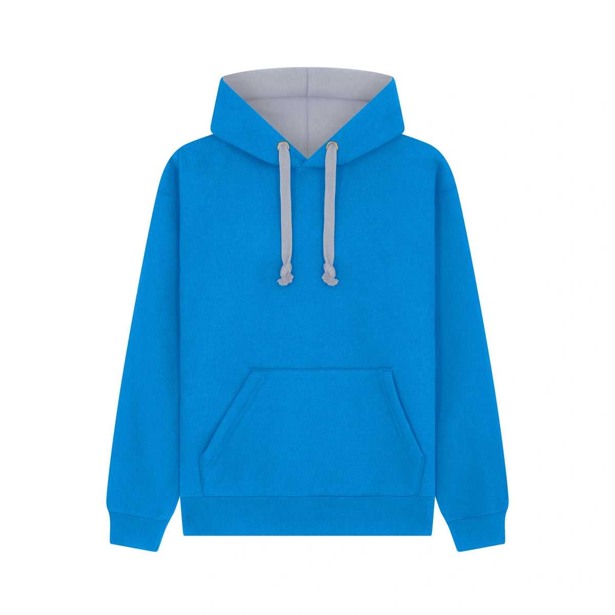 Cotton Ridge W73 Eclipse Premium contrast Hoodie in Turquoise/Grey