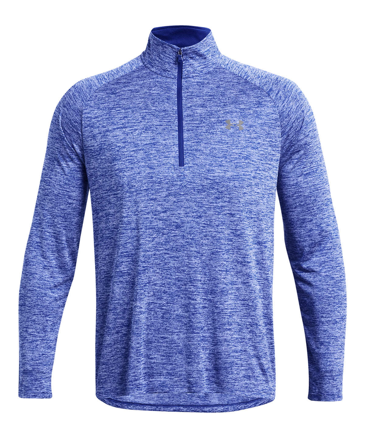 Under Armour Tech 2.0  1/2 zip long sleeve in Royal Blue, front view