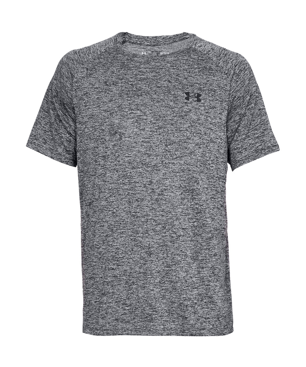 Under Armour Tech short sleeve in Black_Black, front view