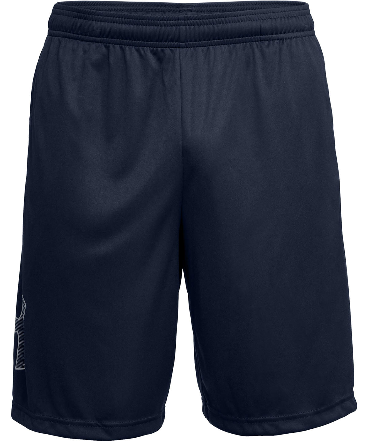 Under Armour Tech graphic shorts in Academy Navy/Steel, front view