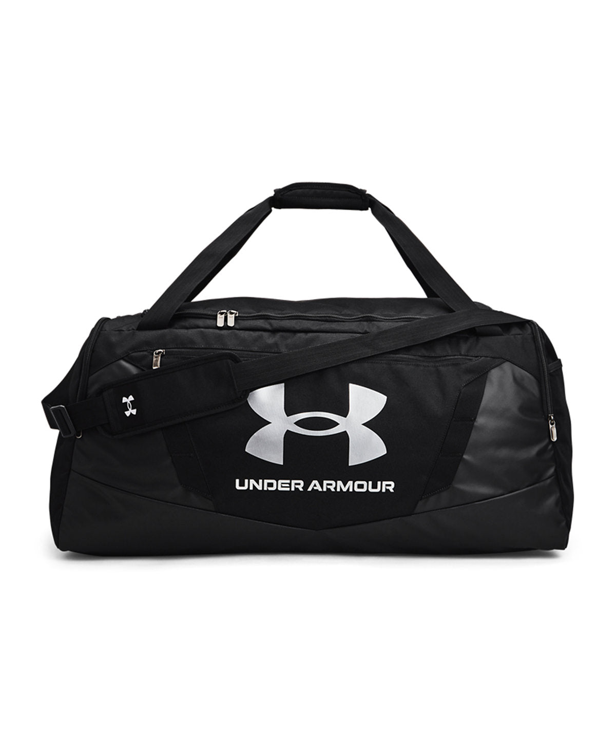 Under Armour UA Undeniable 5.0 duffle large in Black/Black/Metallic Silver, front view