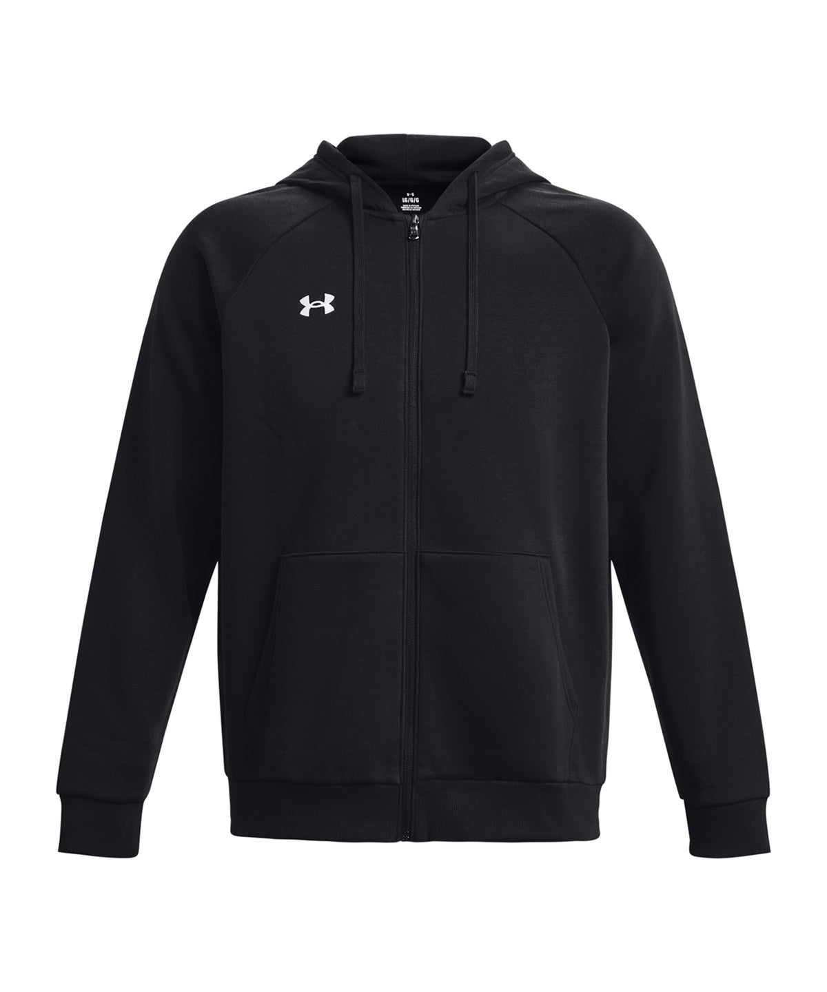 Under Armour Rival fleece full-zip hoodie in Black, front view