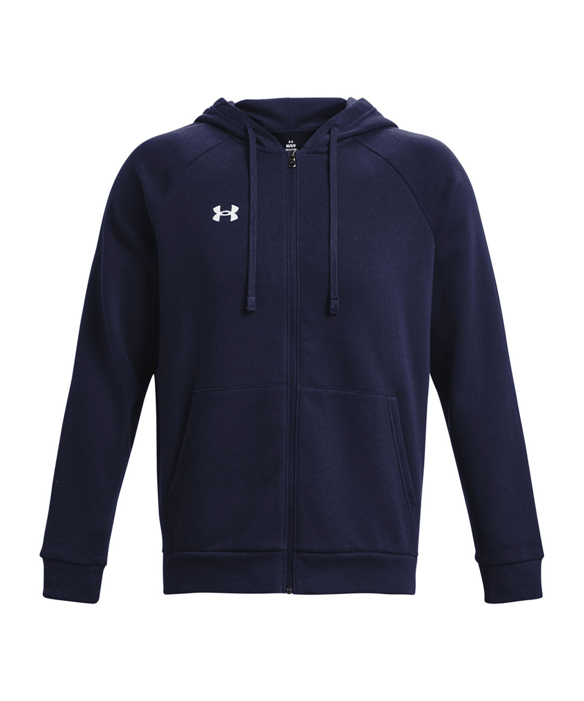 Under Armour Rival fleece full-zip hoodie in Midnight Navy, front view