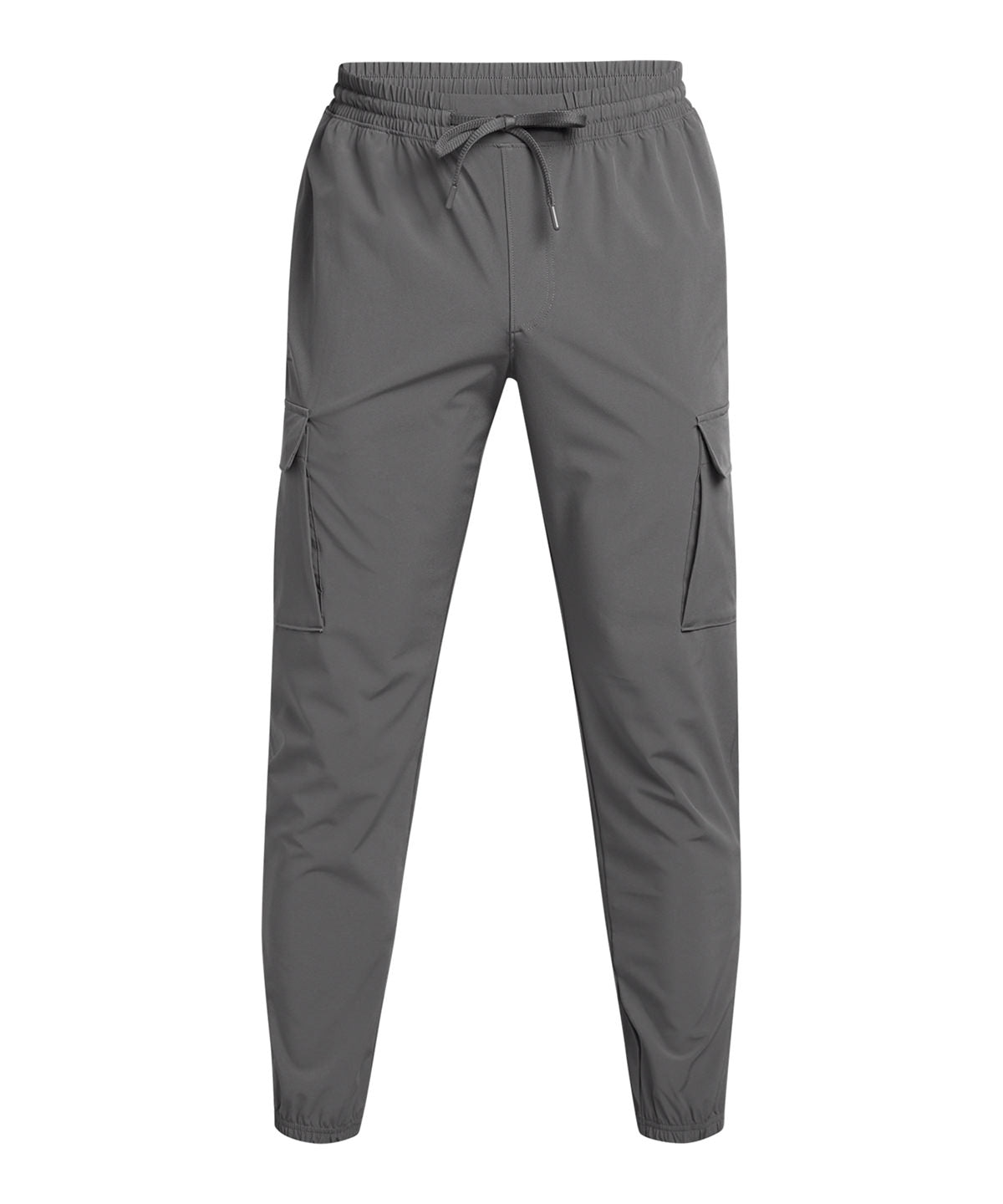 Under Armour UA Vibe cargo pants in Castle Rock Grey, front view