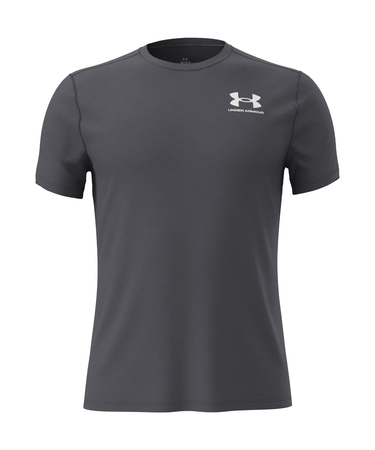 Under Armour HeatGear fitted t-shirt in Castle Rock Grey, front view