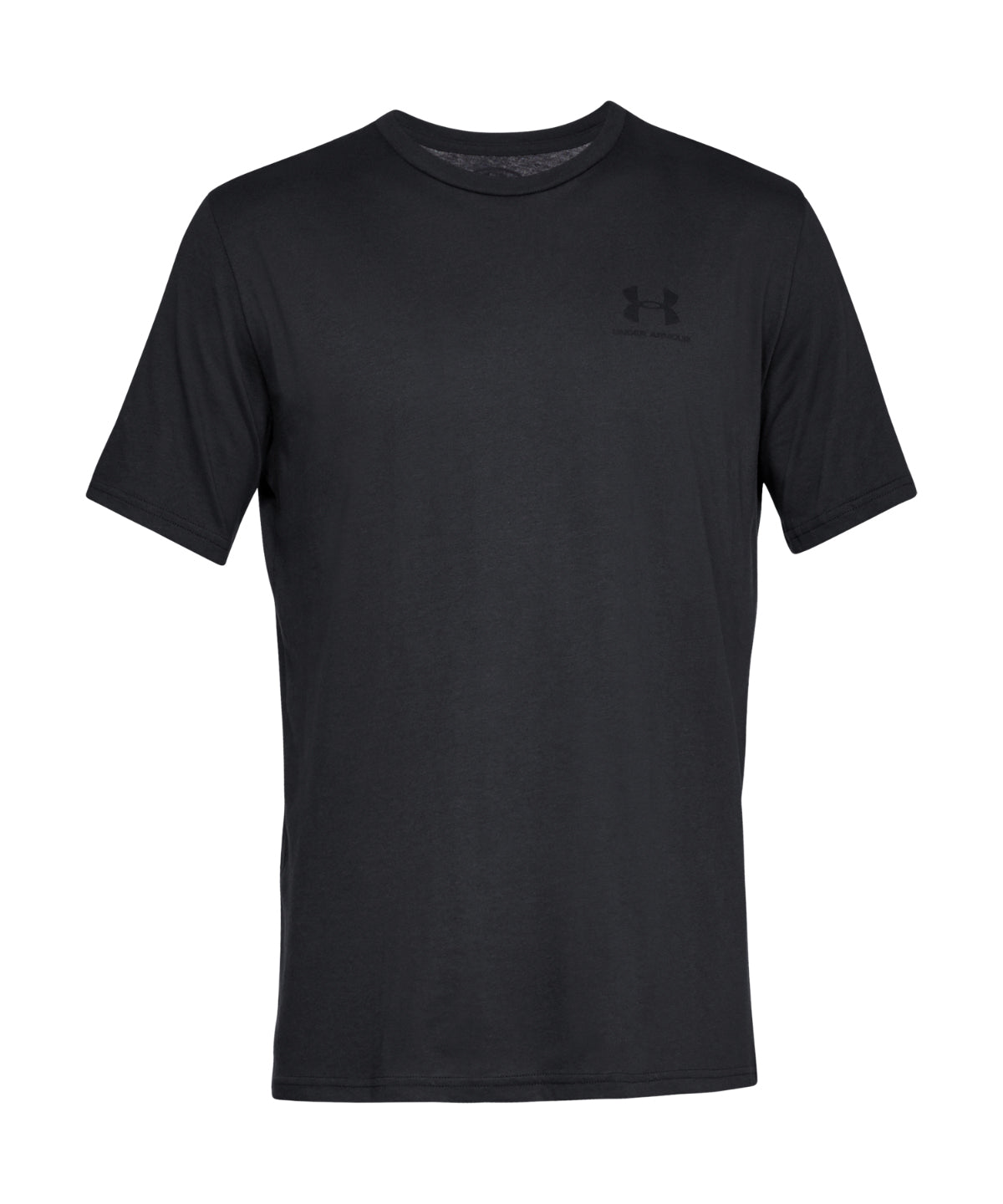 Under Armour UA Sportstyle short sleeve in Black/Black, front view