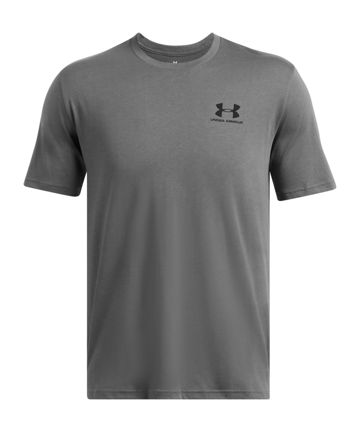 Under Armour UA Sportstyle short sleeve in Castle Rock Grey/Black, front view
