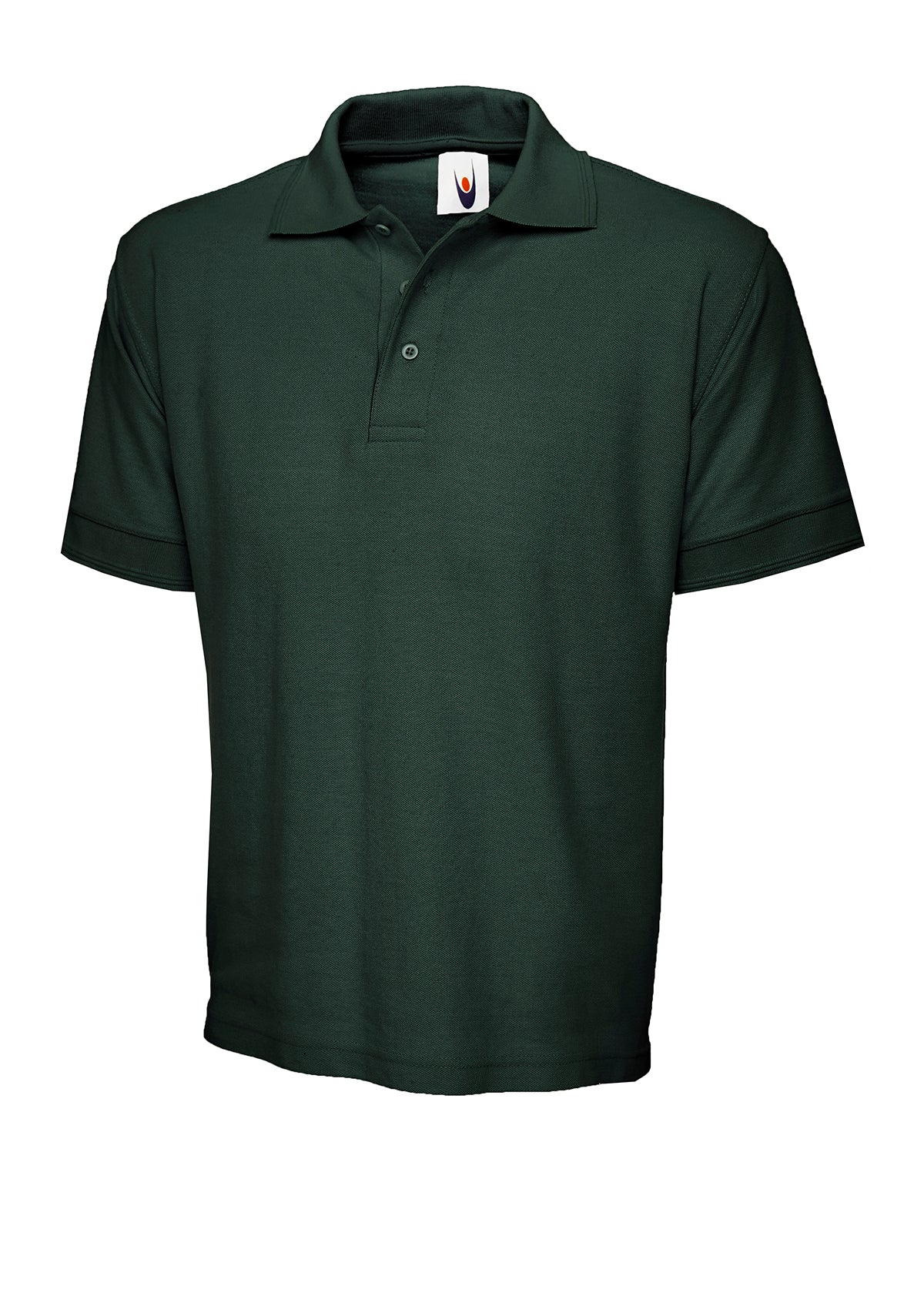 Uneek Heavyweight Poloshirt in Bottle Green, front view