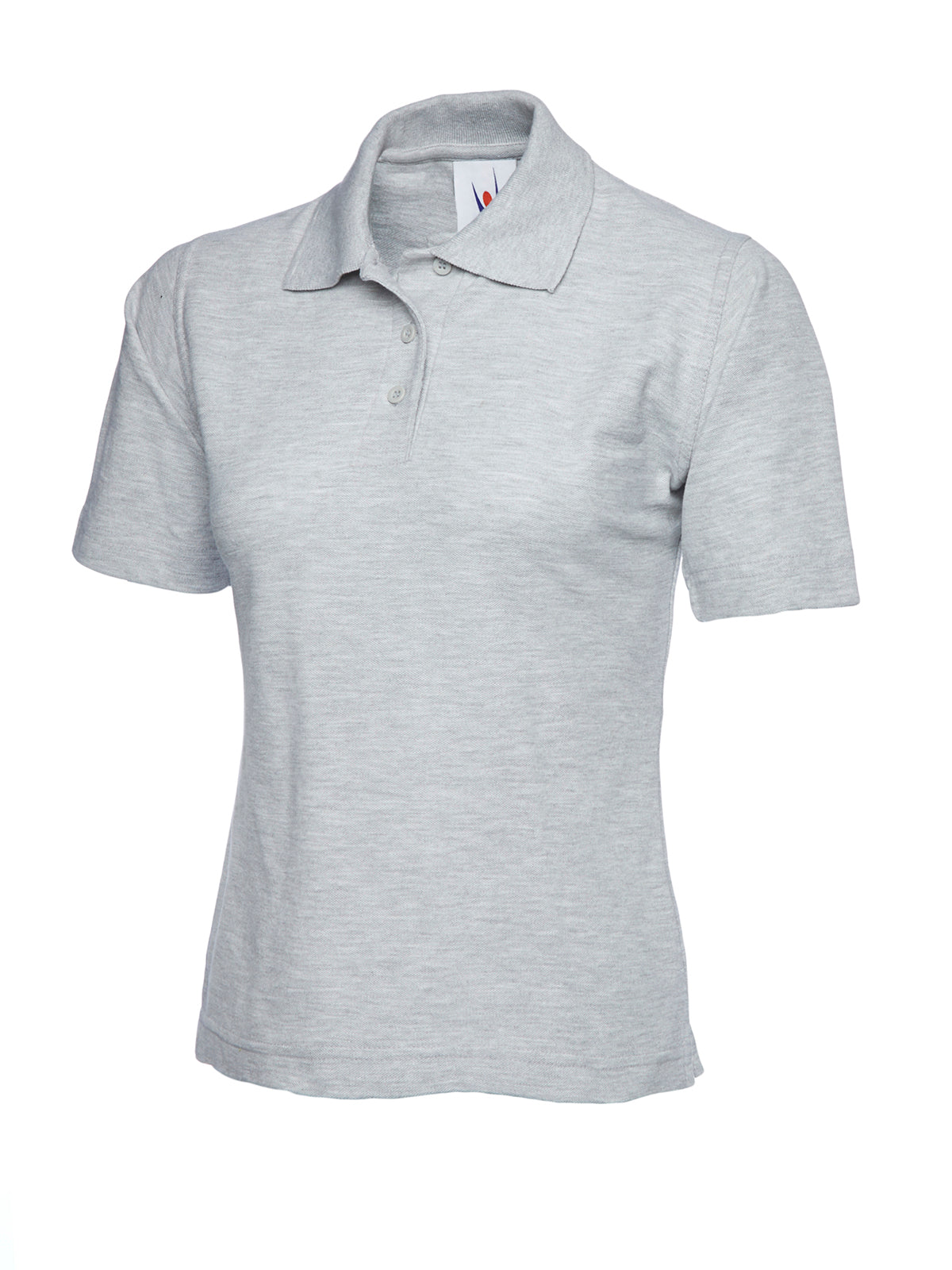 Uneek Ladies Classic Poloshirt in Heather Grey