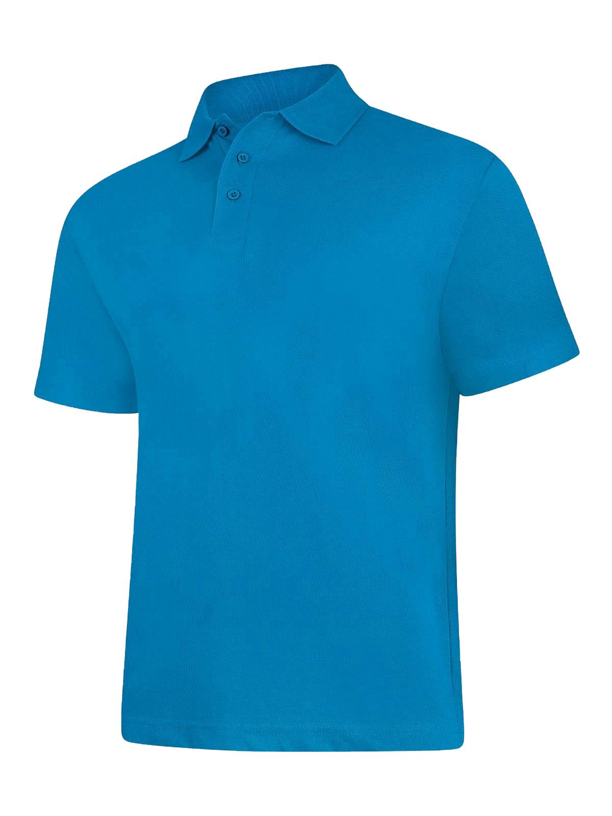 Uneek Mens Active Cotton Poloshirt in Sapphire