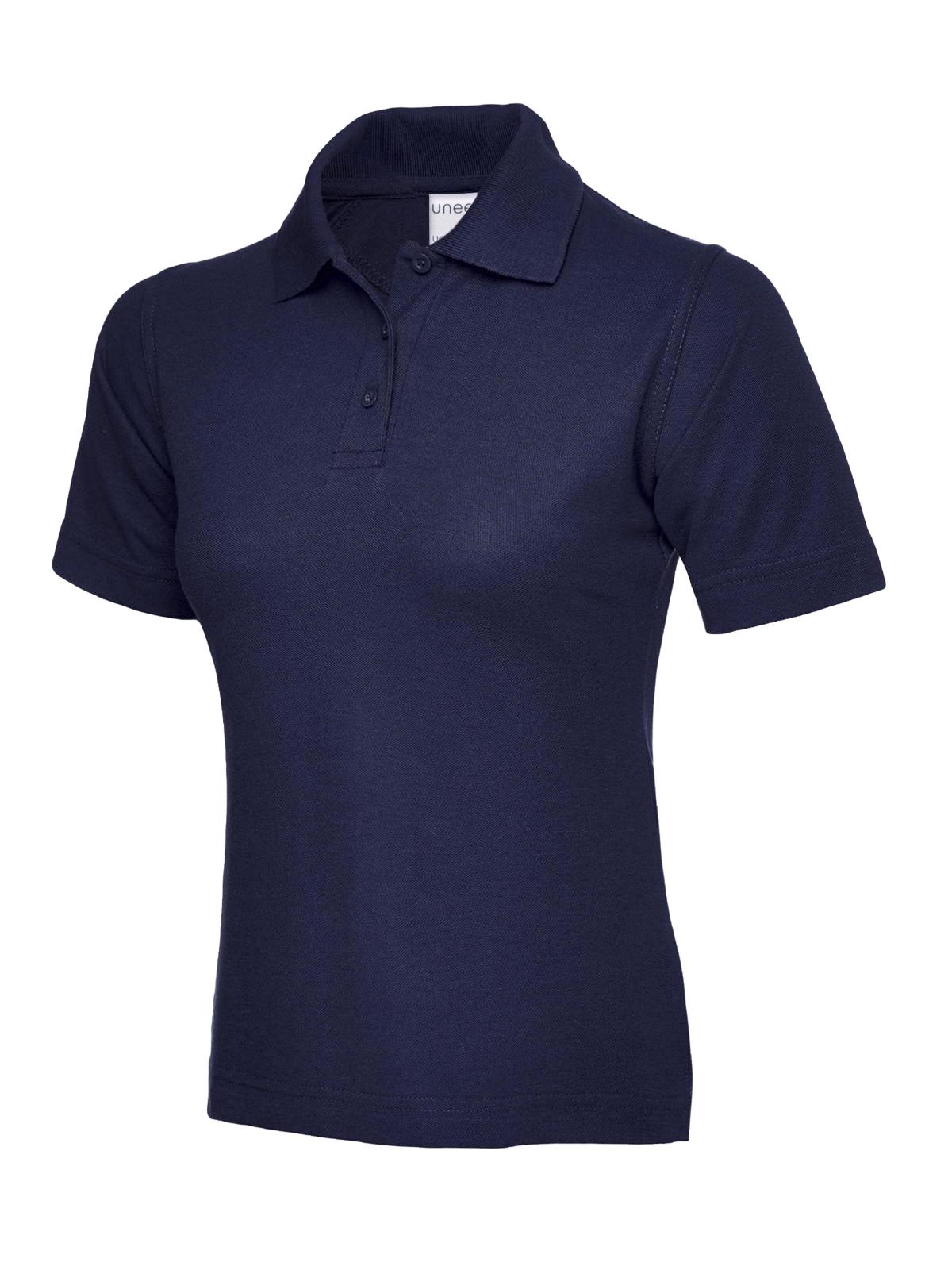 Uneek Ladies Active Cotton Poloshirt in French Navy