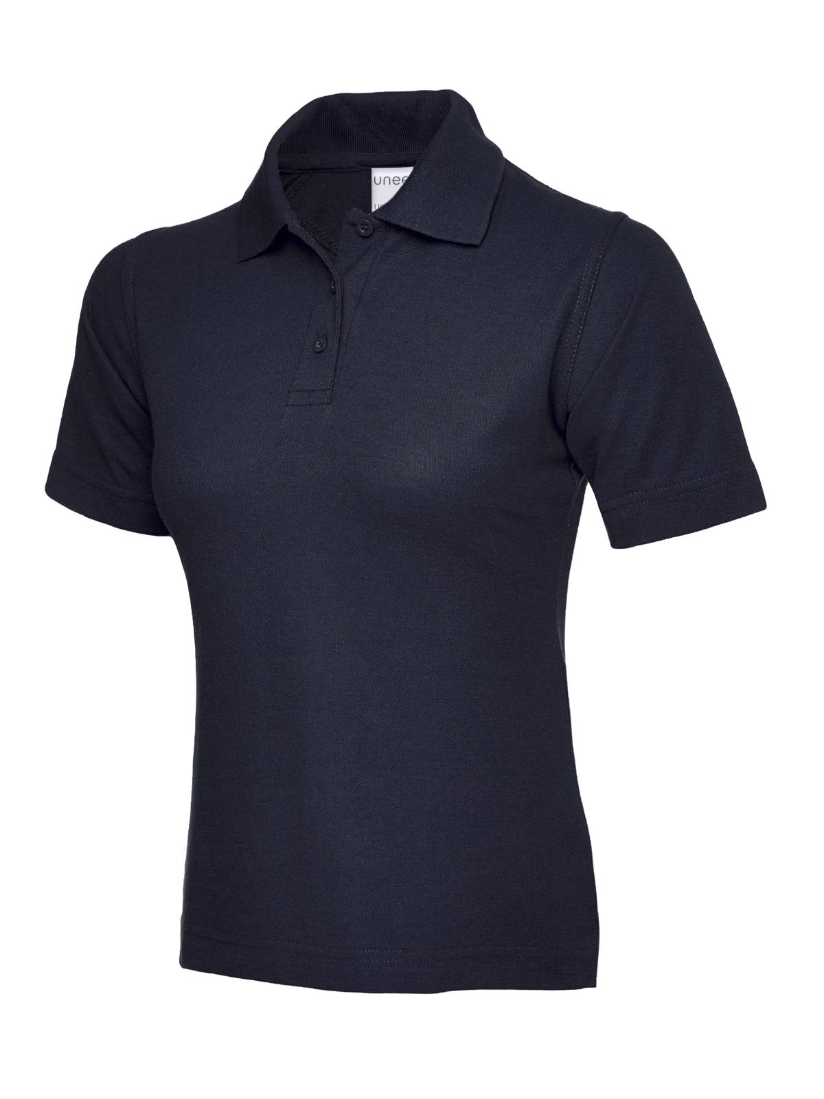 Uneek Ladies Active Cotton Poloshirt in Navy
